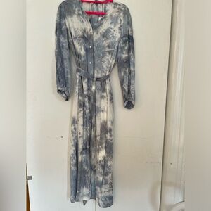 NWT Linen blend Zara Tie Dye Dress size XS